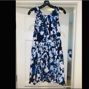 Express Black/Blue/White floral dress size 10